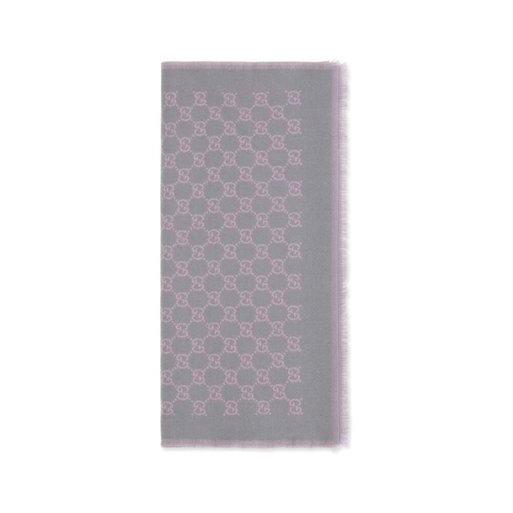 Gucci Women Miss Stenny Gg Monogram Wool Scarf